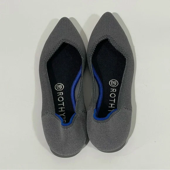 Rothy's The Point Cloud Grey 8.5 Womens Flats Retired Color - Picture 8 of 13
